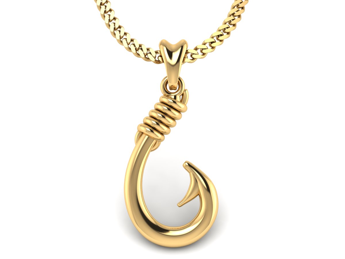 gold vermeil circle hook necklace by Castil