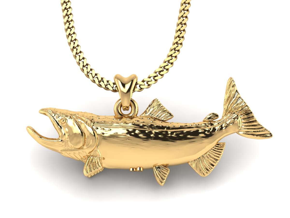 Chinook Salmon Fish Necklace