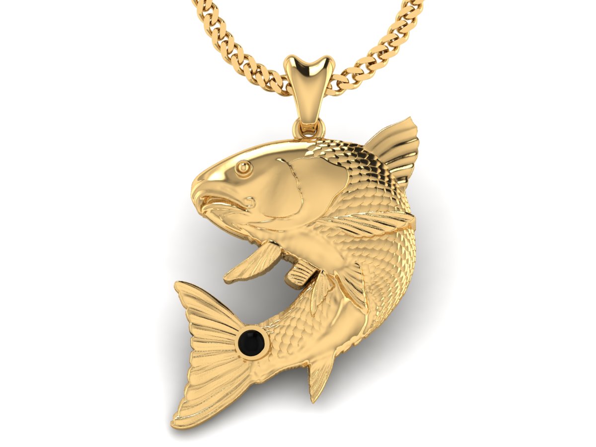 gold vermeil redfish necklace by Castil