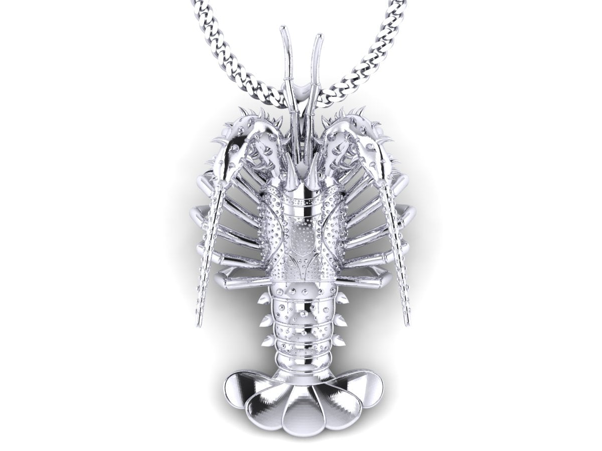 silver florida lobster necklace by Castil
