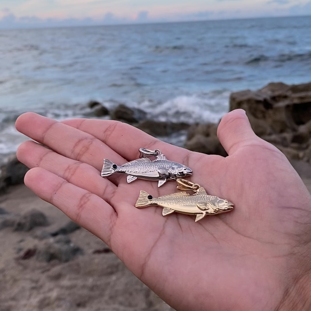 Silver and Gold Redfish Pendants by Castil.