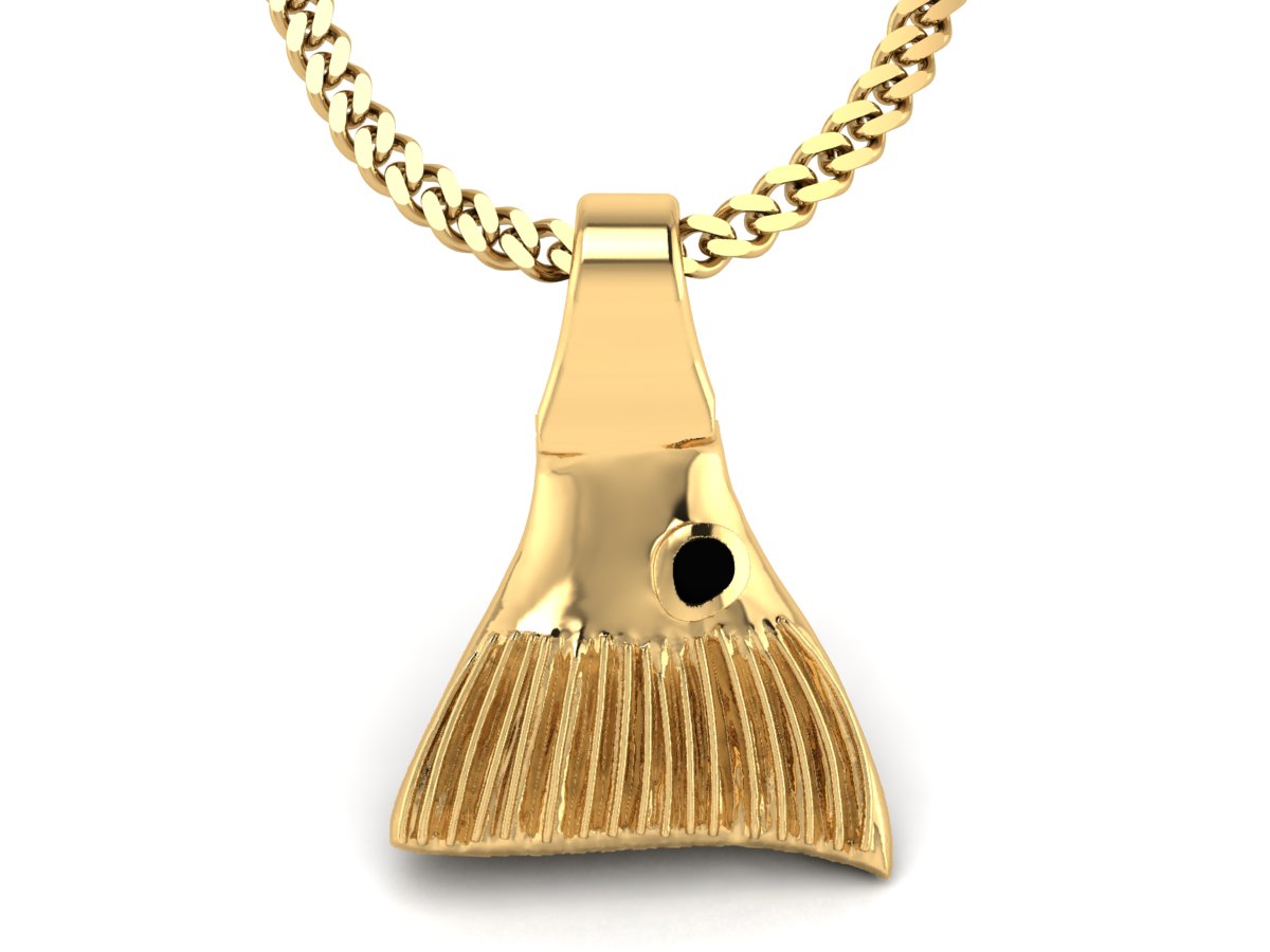 gold vermeil redfish tail necklace by Castil