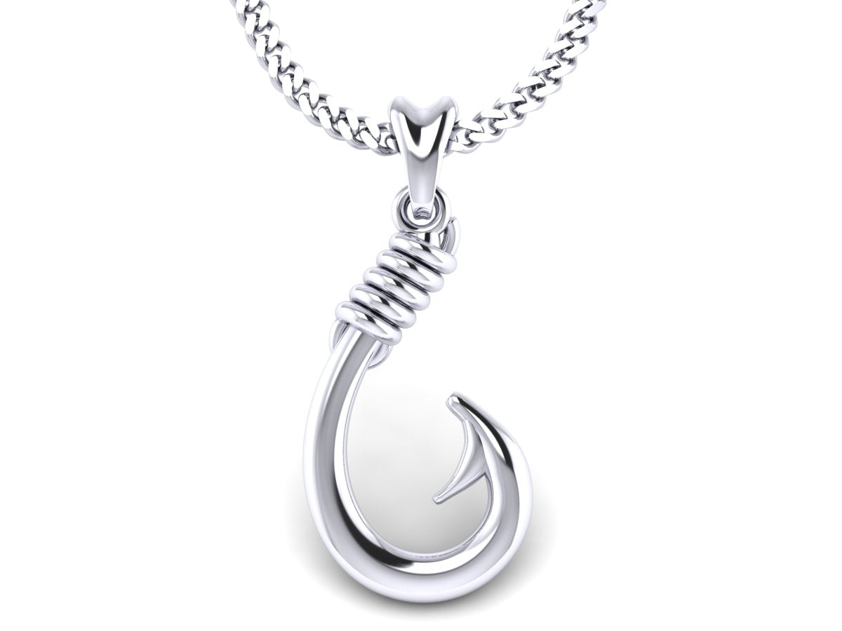 silver circle hook necklace by Castil