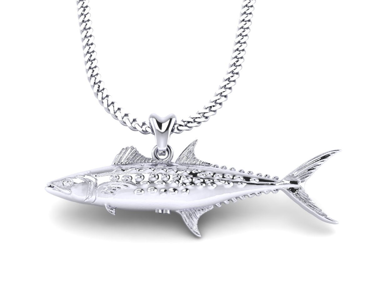 silver spanish mackerel fish necklace by Castil 