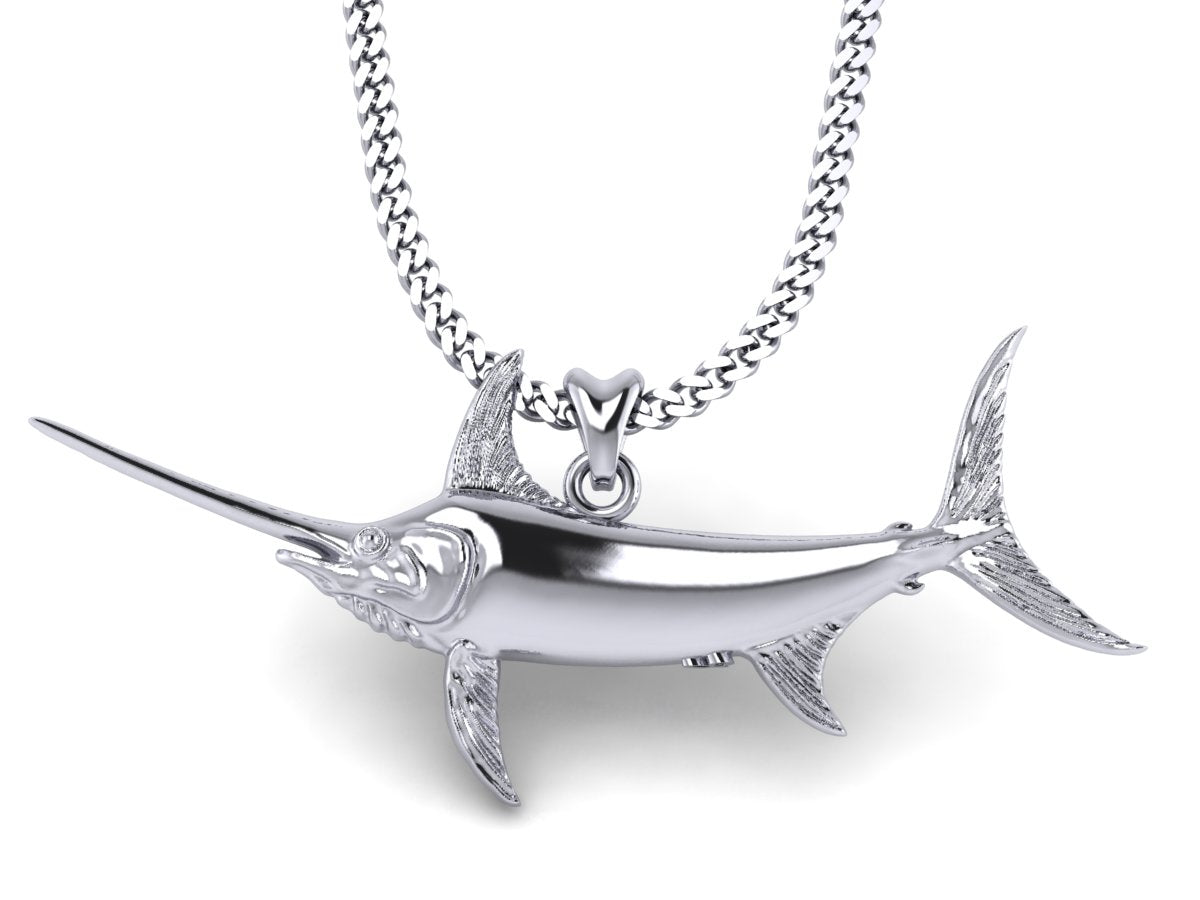 silver swordfish necklace by Castil