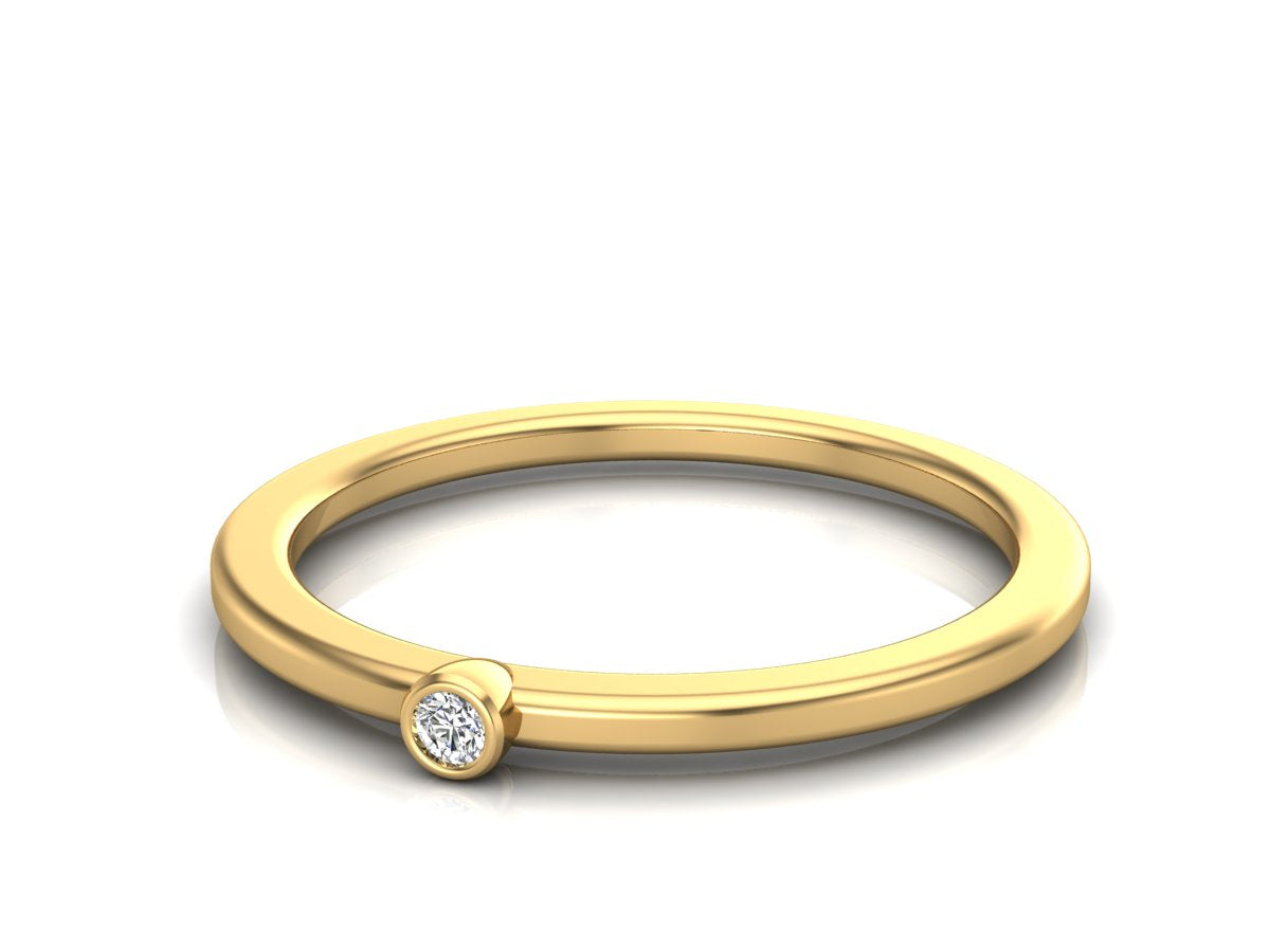 Simple Diamond Ring (Solid Gold)